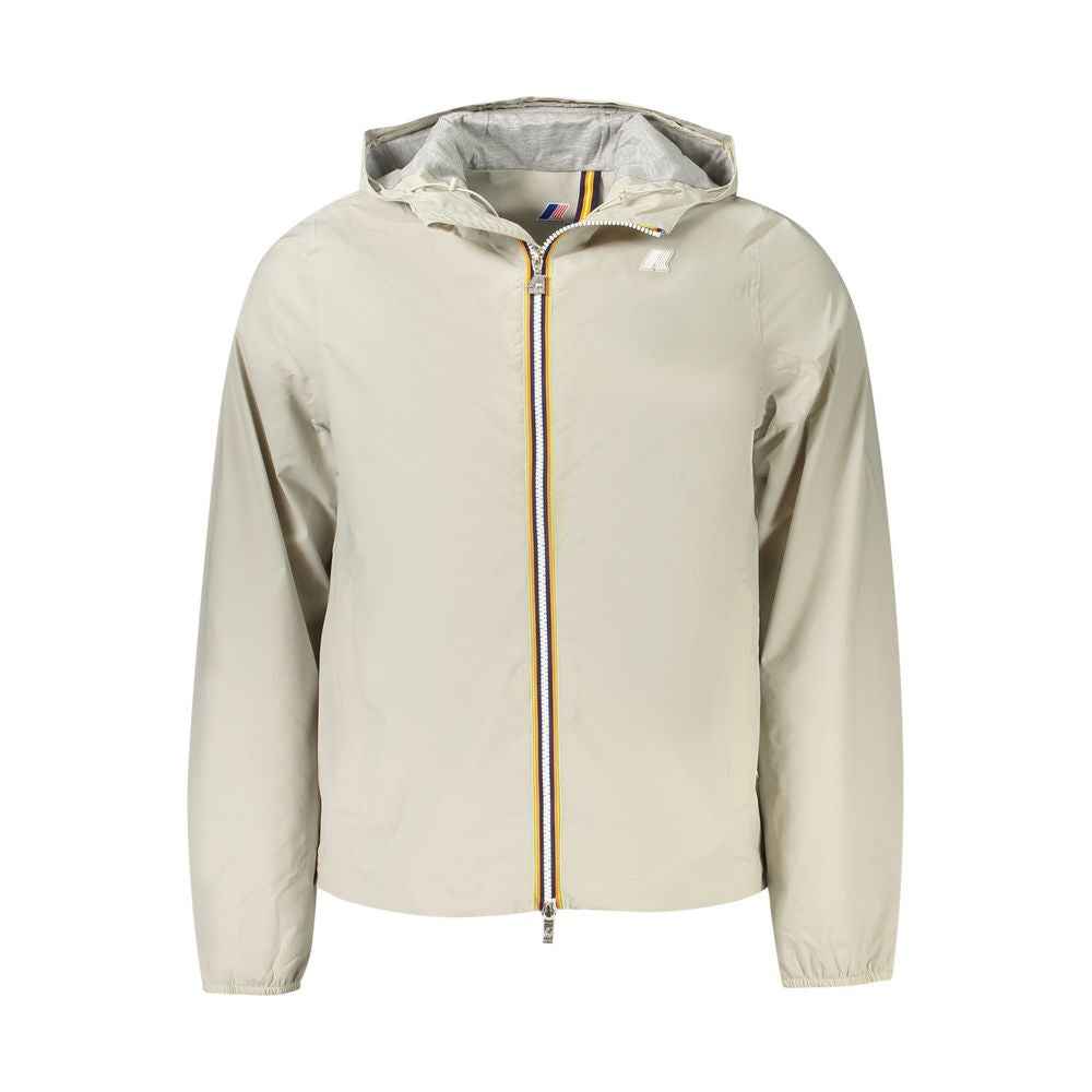 K-WAY Beige Nylon Men Jacket