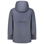 K-WAY Blue Wool Men Trench Coat