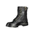 Tommy Hilfiger Black Leather Women Boot