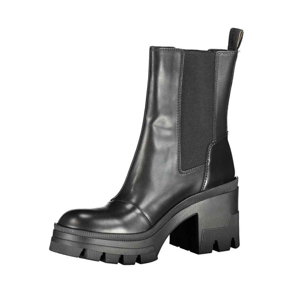 Calvin Klein Black Leather Women Boot