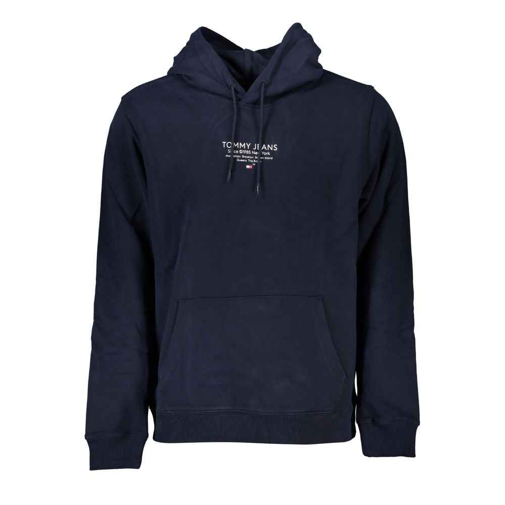 Tommy Hilfiger Blue Cotton Men Sweater with Hood