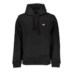 Tommy Hilfiger Black Cotton Men Sweater with Hood