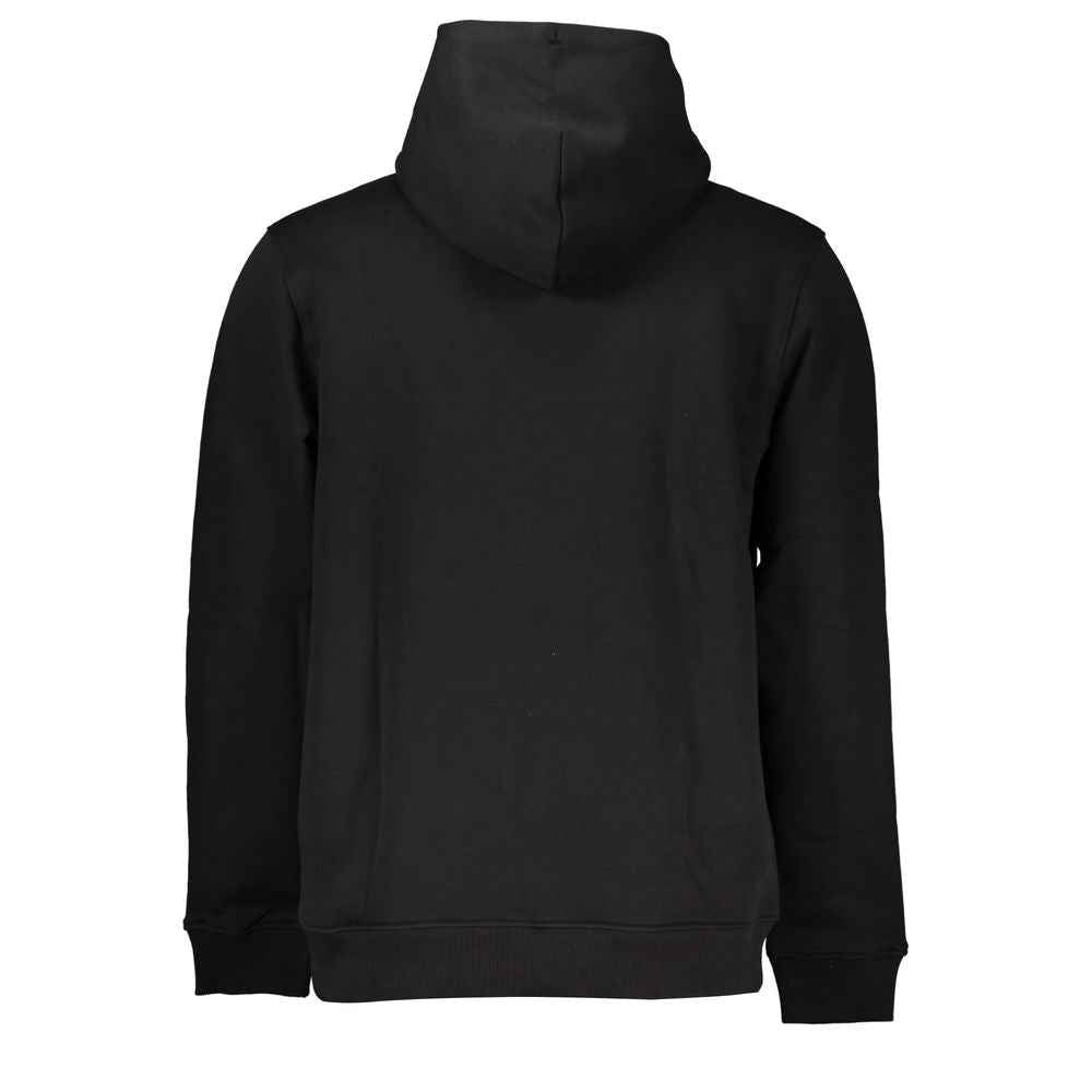 Tommy Hilfiger Black Cotton Men Sweater with Hood