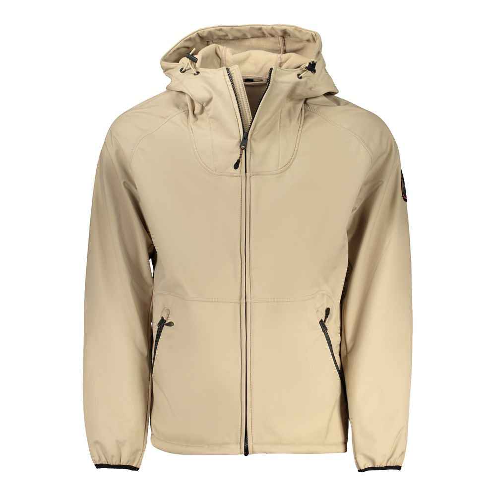 Napapijri Beige Recycled Polyester Men Jacket