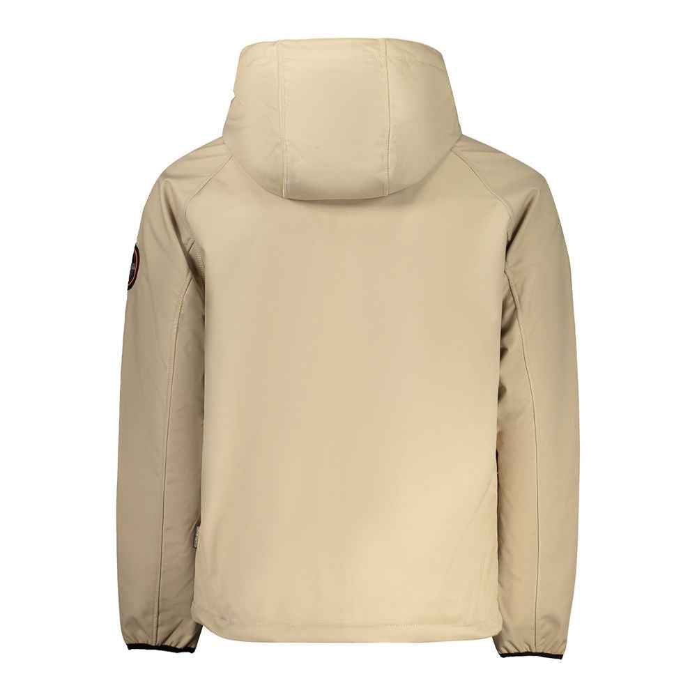 Napapijri Beige Recycled Polyester Men Jacket
