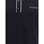 Gucci Black Cotton Polo Shirt