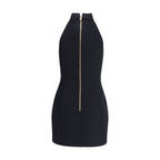 Balmain Black Fleece Wool Casual Dress