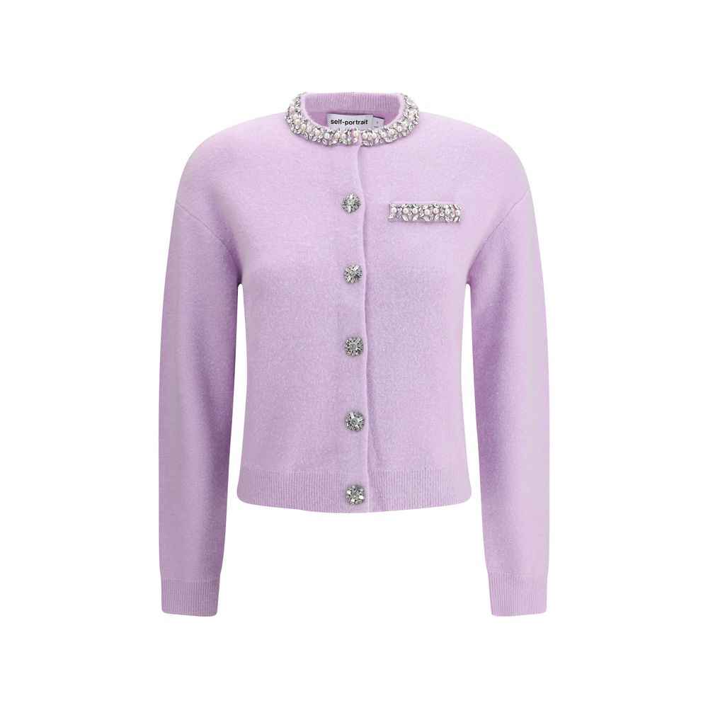 Self-Portrait Jeweled Cardigan