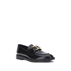 Chloé Black Calf Leather Bos Taurus Slip-On Loafers