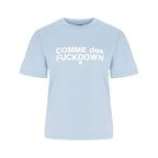 Comme Des Fuckdown Blue Cotton Women T-Shirt