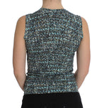 Dolce & Gabbana Blue Wool Sweater Sleeveless Pullover