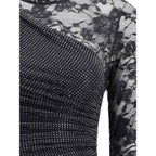 Self-Portrait Lace and rhinestone long Dress