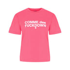 Comme Des Fuckdown Pink Cotton Women T-Shirt