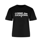 Comme Des Fuckdown Black Cotton Women T-Shirt