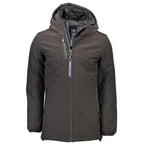 Yes Zee Black Polyester Jackets & Coat