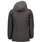 Yes Zee Black Polyester Jackets & Coat