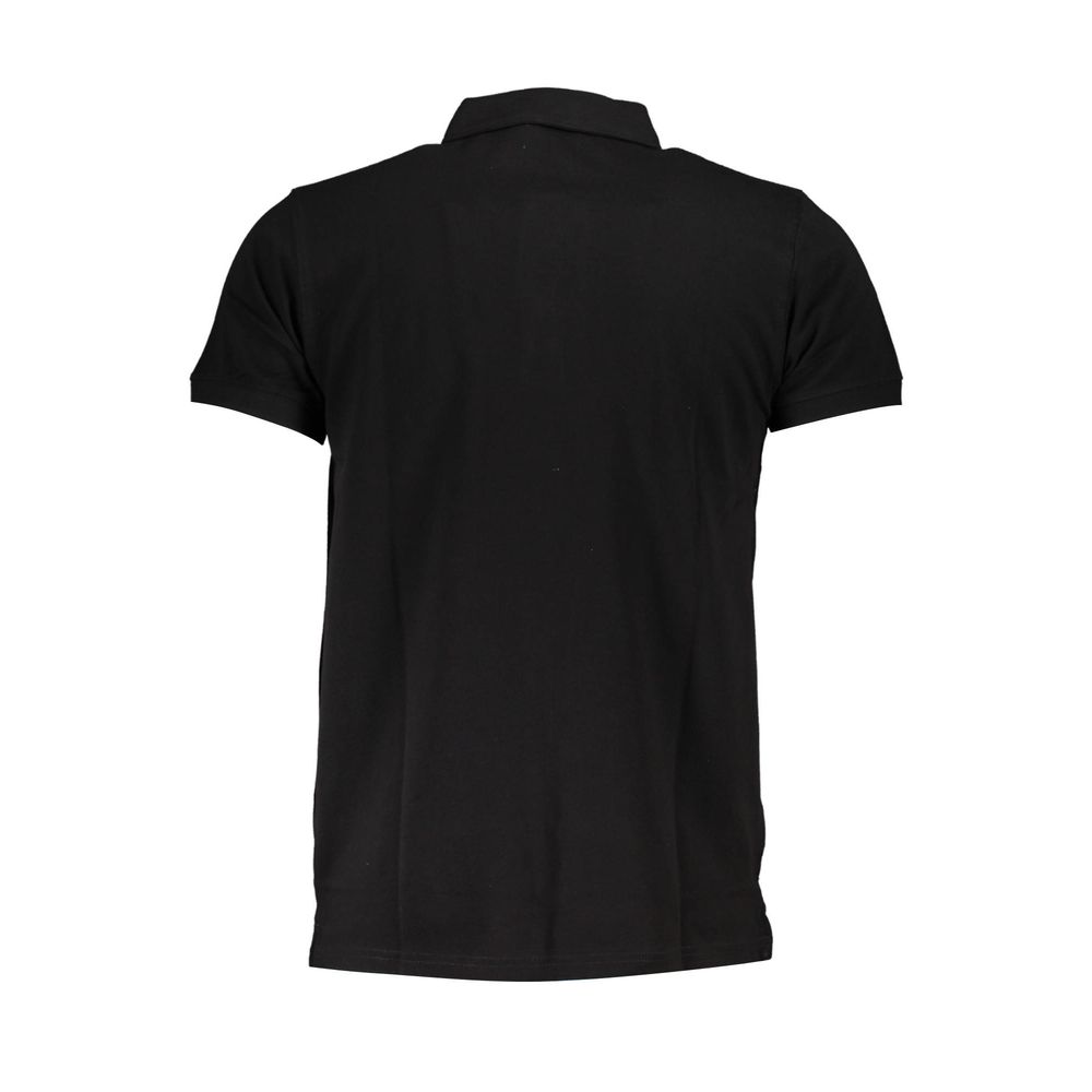 Cavalli Class Black Cotton Polo Shirt
