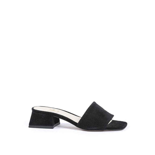 19V69 Italia Black Leather Sandal