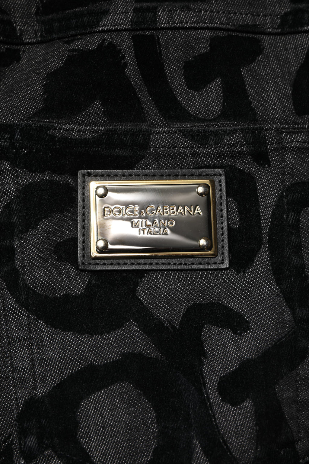 Dolce & Gabbana Gray Cotton DG Logo Straight Men Denim Jeans