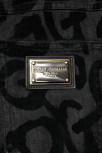 Dolce & Gabbana Gray Cotton DG Logo Straight Men Denim Jeans