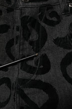 Dolce & Gabbana Gray Cotton DG Logo Straight Men Denim Jeans