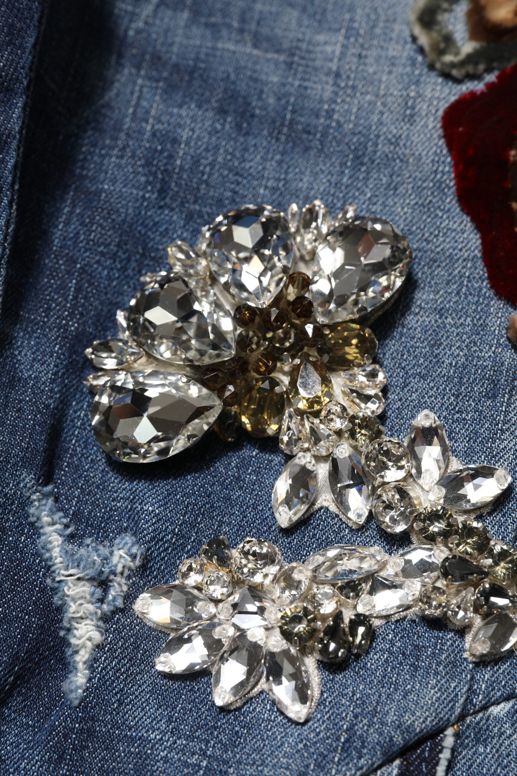 Dolce & Gabbana Blue Cotton Rhinestone Embellish Denim Jeans