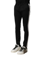 Dolce & Gabbana Black Wool Men Skinny Mid Waist Pants