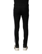 Dolce & Gabbana Black Wool Men Skinny Mid Waist Pants