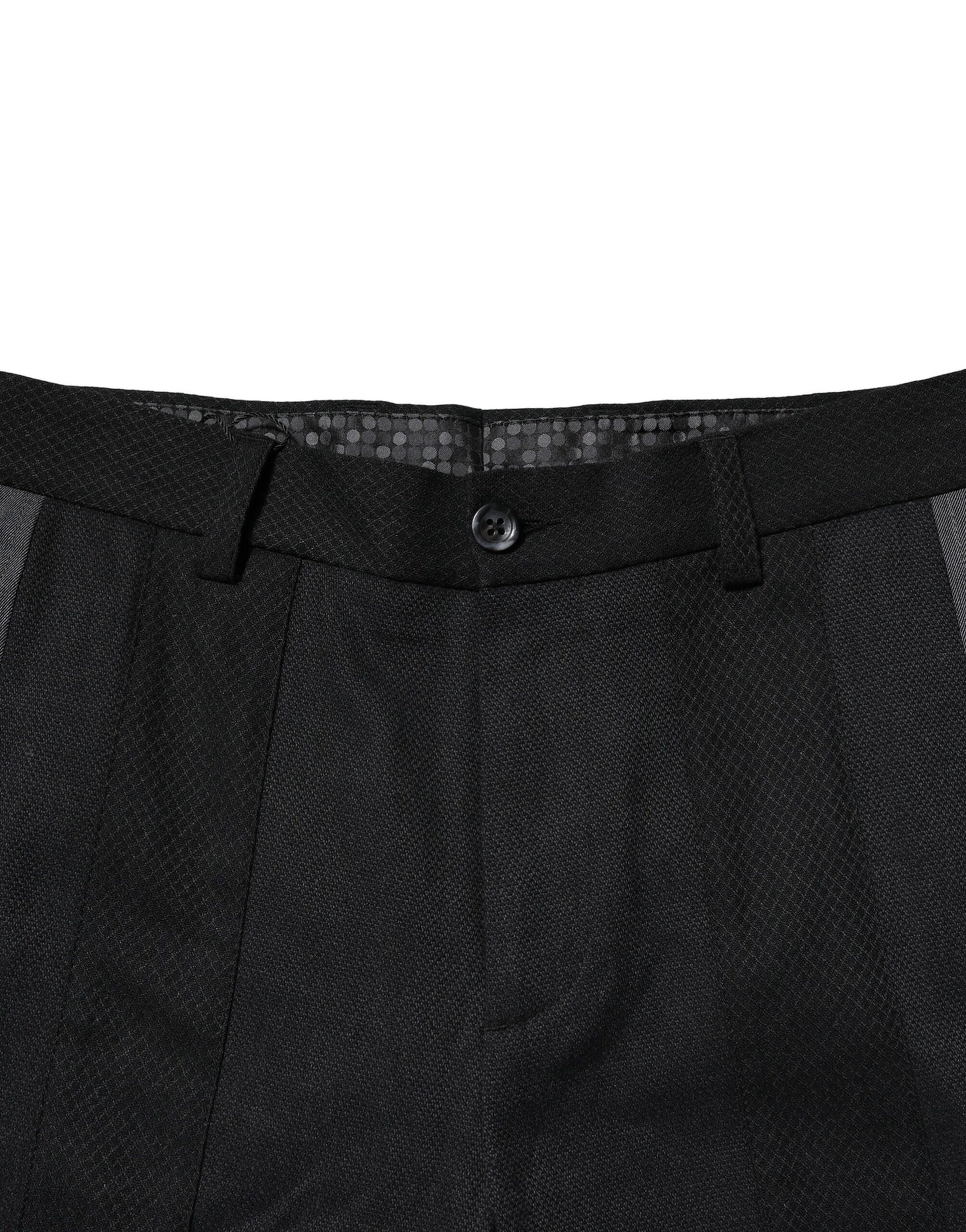 Dolce & Gabbana Black Gray Cotton Tapered Men Pants