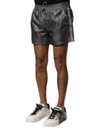 Dolce & Gabbana Gray Polyester Mid Waist Casual Bermuda Shorts