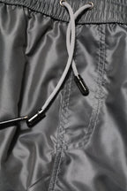 Dolce & Gabbana Gray Polyester Mid Waist Casual Bermuda Shorts