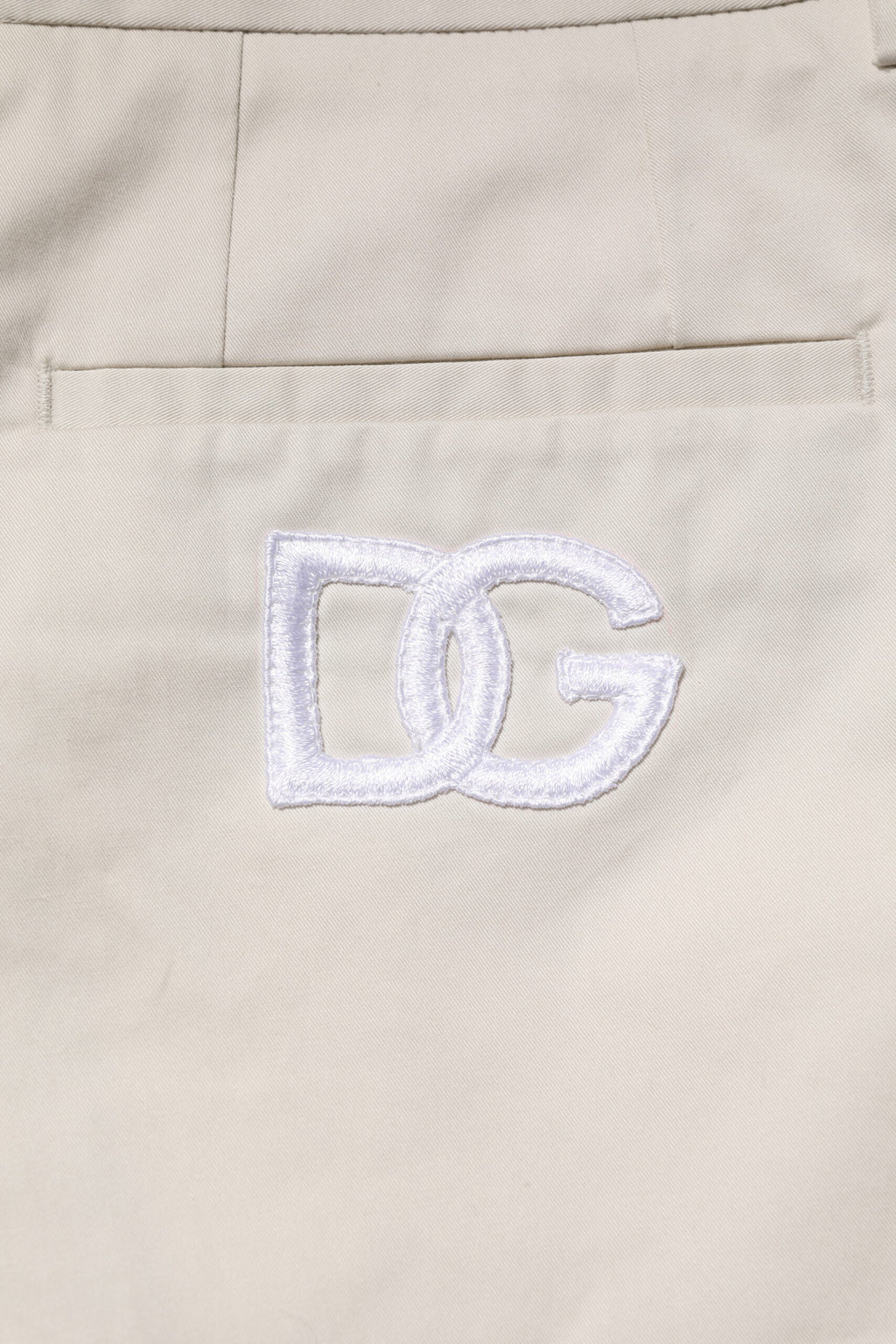 Dolce & Gabbana Beige Cotton Stretch Mid Waist Bermuda Shorts