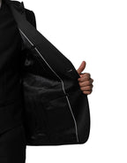 Dolce & Gabbana Black Wool 3 Piece Single Breasted Suit