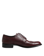 Dolce & Gabbana Brown Leather Lace Up Derby Dress Shoes