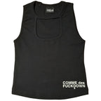 Comme Des Fuckdown Black Cotton Women Top