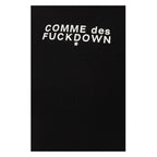 Comme Des Fuckdown Black Cotton Women Cropped Top