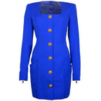 Balmain Blue Wool Dress