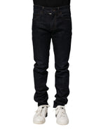 Dolce & Gabbana Black Cotton Skinny Denim Men Jeans