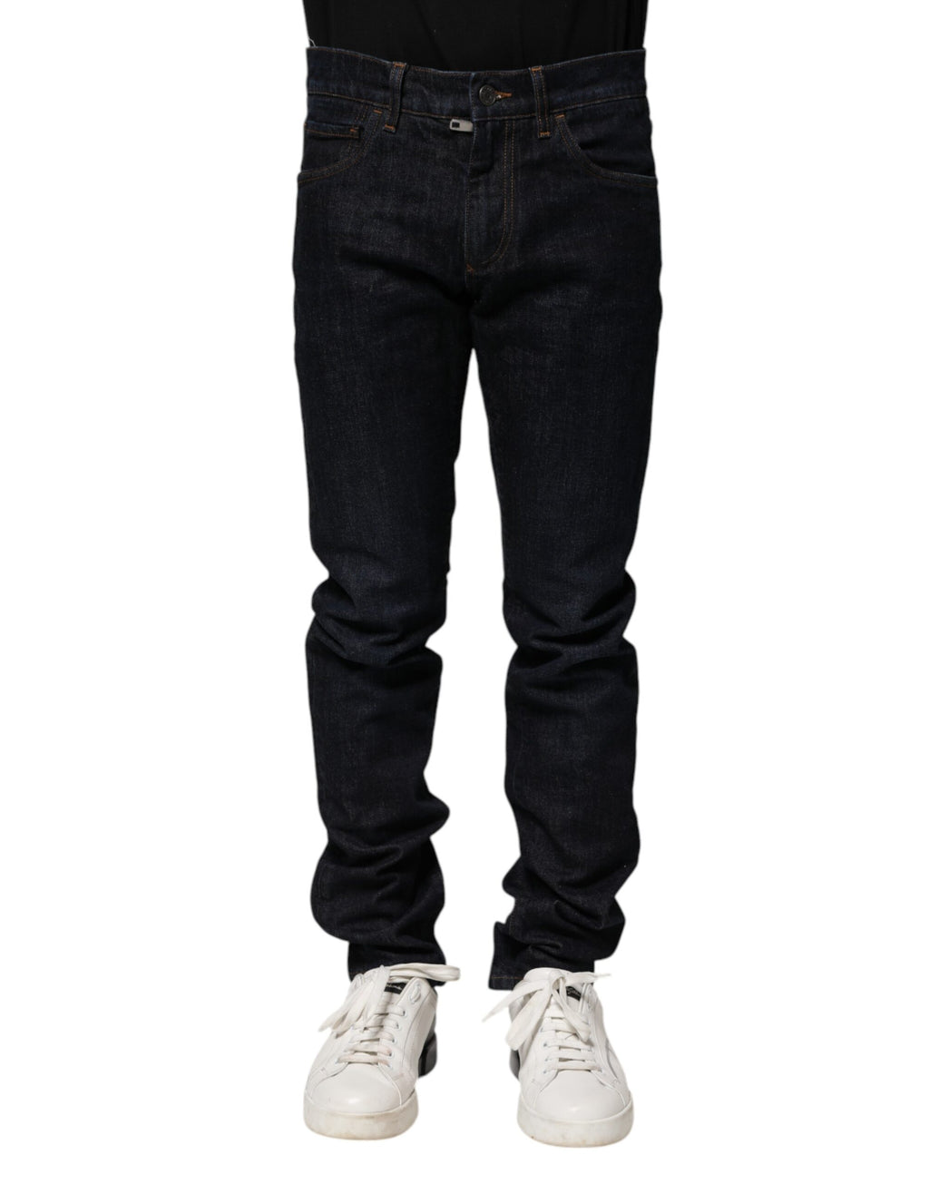 Dolce & Gabbana Black Cotton Skinny Denim Men Jeans