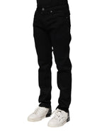 Dolce & Gabbana Black Cotton Skinny Denim Jeans