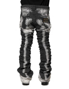 Dolce & Gabbana Black Tie Dye Straight Denim Jeans
