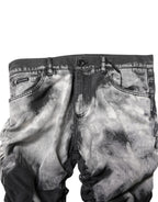 Dolce & Gabbana Black Tie Dye Straight Denim Jeans