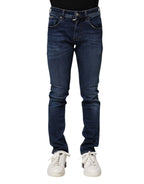 Dolce & Gabbana Dark Blue Cotton Skinny Denim Jeans