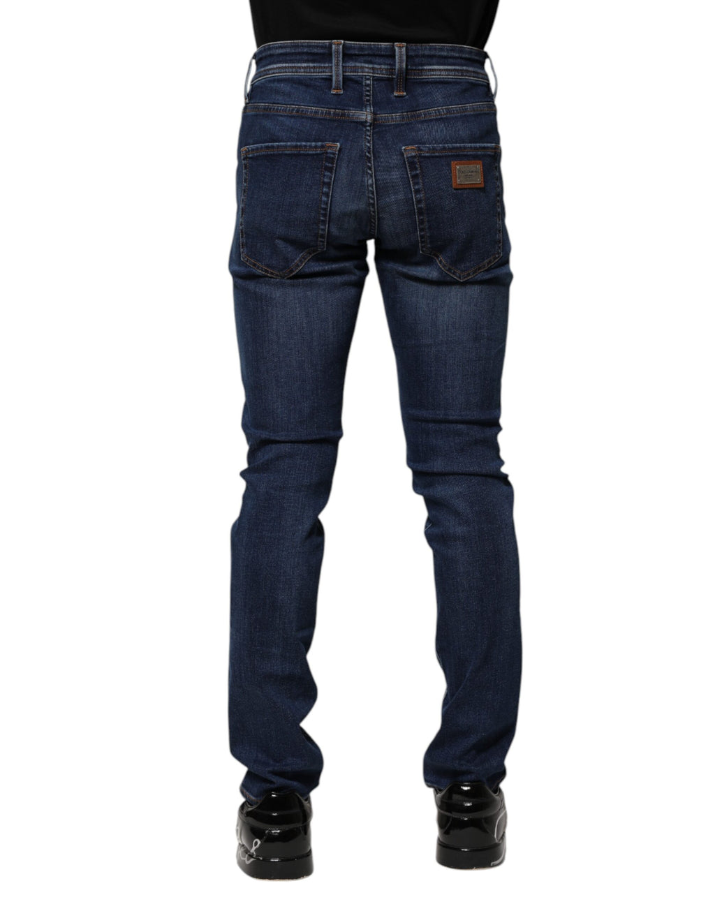 Dolce & Gabbana Dark Blue Cotton Skinny Denim Jeans