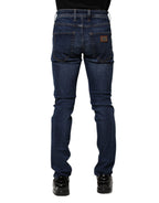 Dolce & Gabbana Dark Blue Cotton Skinny Denim Jeans