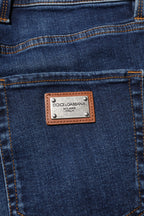 Dolce & Gabbana Dark Blue Cotton Skinny Denim Jeans