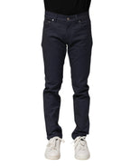 Dolce & Gabbana Dark Blue Cotton Skinny Denim Jeans