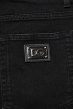 Dolce & Gabbana Black Cotton Skinny Men Denim Jeans