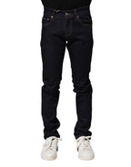 Dolce & Gabbana Black Cotton Skinny Men Denim Jeans