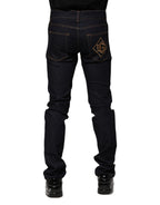Dolce & Gabbana Black Cotton Skinny Men Denim Jeans